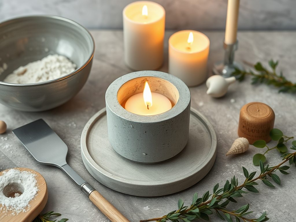 Świeczniki z betonu DIY: krok po kroku od mieszania po dekorację i trwałość efektu