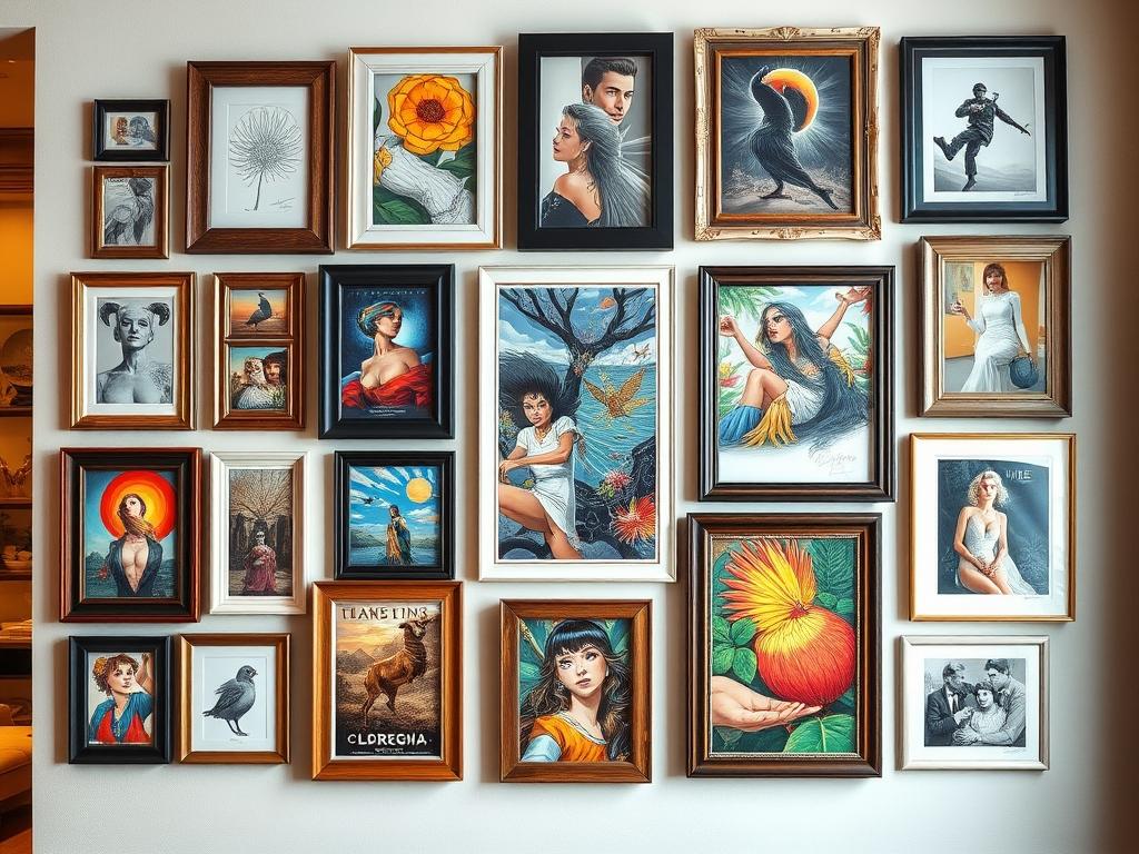 Galeria plakatów i ramki: jak dobrać materiały i styl dla harmonijnej aranżacji ściany