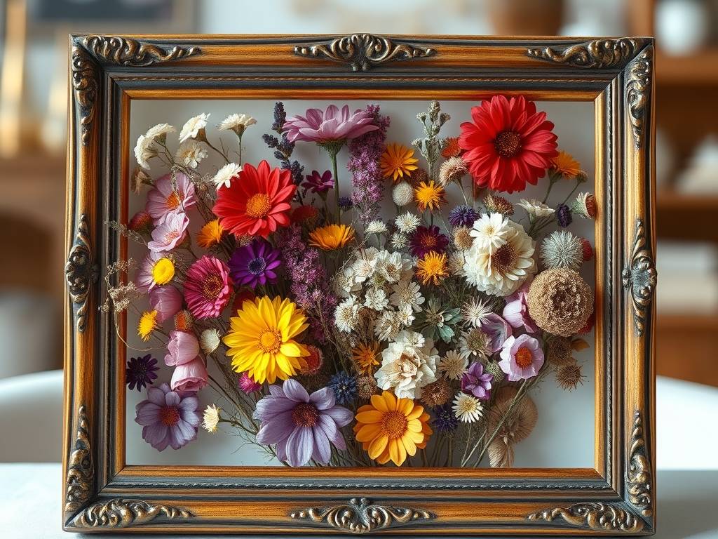 Ramka z suszonymi kwiatami DIY: krok po kroku od suszenia do efektownej dekoracji wnętrza