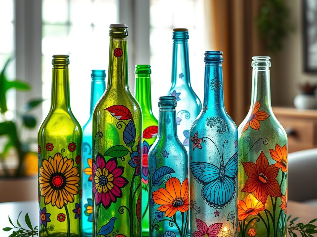Upcycling butelek szklanych: kreatywne dekoracje, które wyglądają jak zaplanowane dzieła sztuki