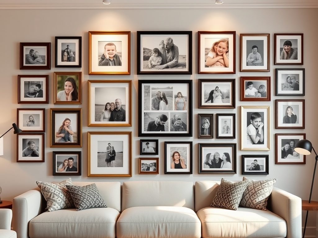 Galeria zdjęć rodzinnych na ścianie: jak zaplanować układ i wybrać najlepsze mocowanie dla efektu z charakterem