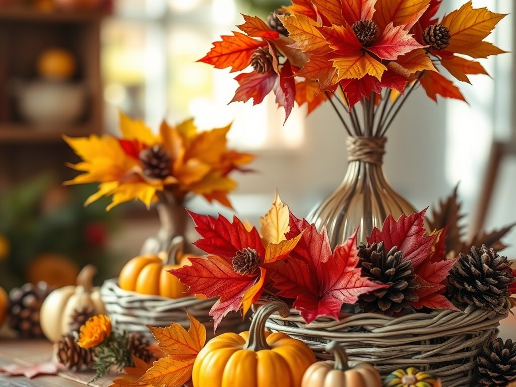DIY dekoracje na jesień: jak tworzyć naturalne ozdoby z liści, szyszek i dyni krok po kroku