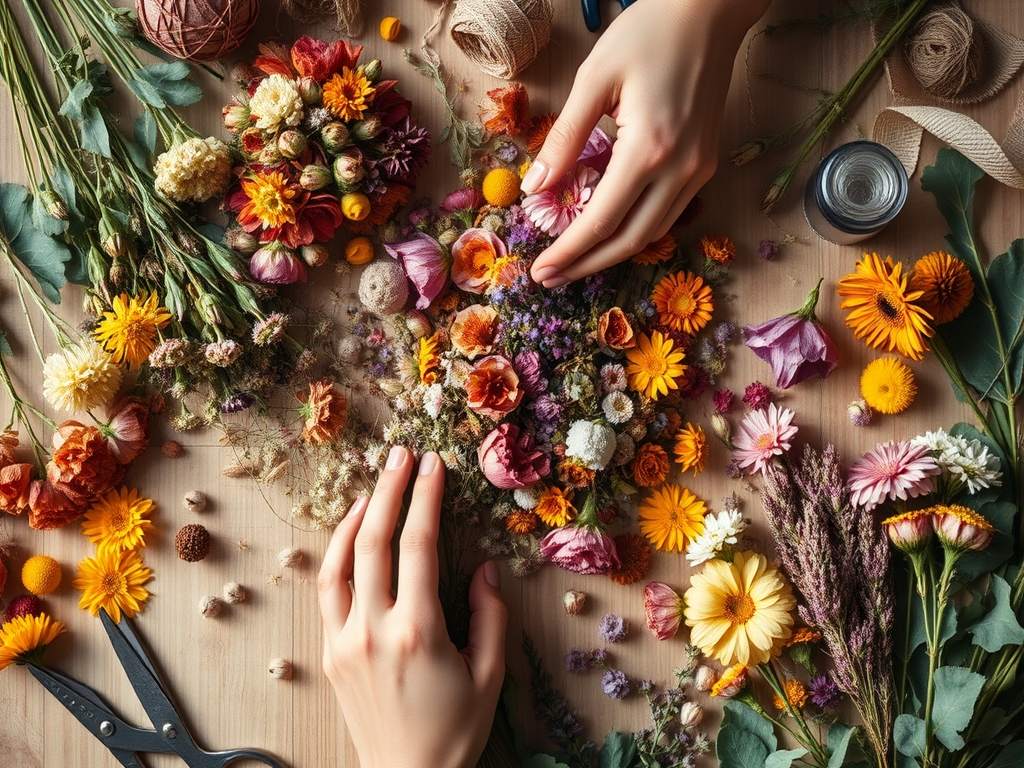 Dekoracje z suszonych kwiatów DIY: jak tworzyć trwałe i oryginalne aranżacje krok po kroku