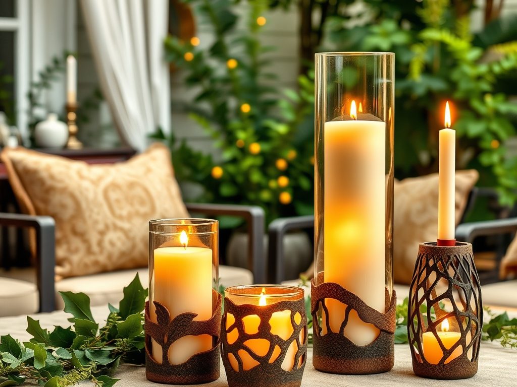 Świeczniki na taras DIY: jak stworzyć dekoracje łączące klimat i bezpieczeństwo użytkowania